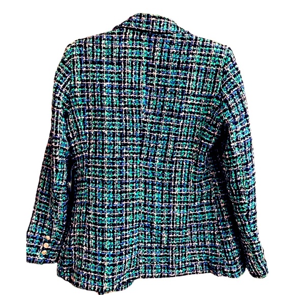 CYRUS Double Breasted Multi Colour Shimmering Tweed Blazer Jacket - Picture 3 of 5